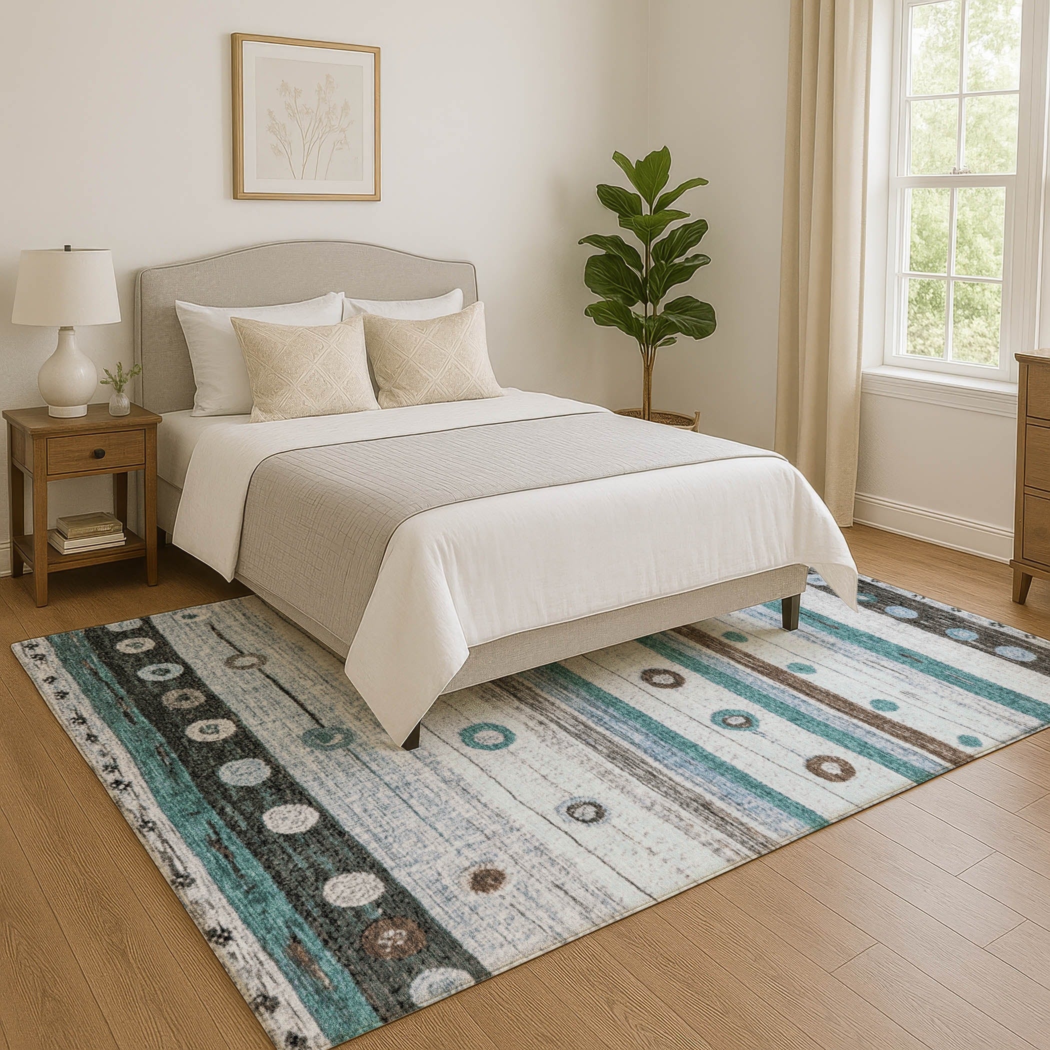 Premium Washable Super Soft Global Stripes Mayfield Rug