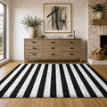Premium Washable Super Soft Harbor Stripe Dream Shag Rug