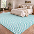 Premium Washable Super Soft Houndstooth Dream Shag Rug