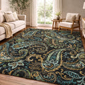 Premium Washable Super Soft Mika Paisley Dream Shag Rug