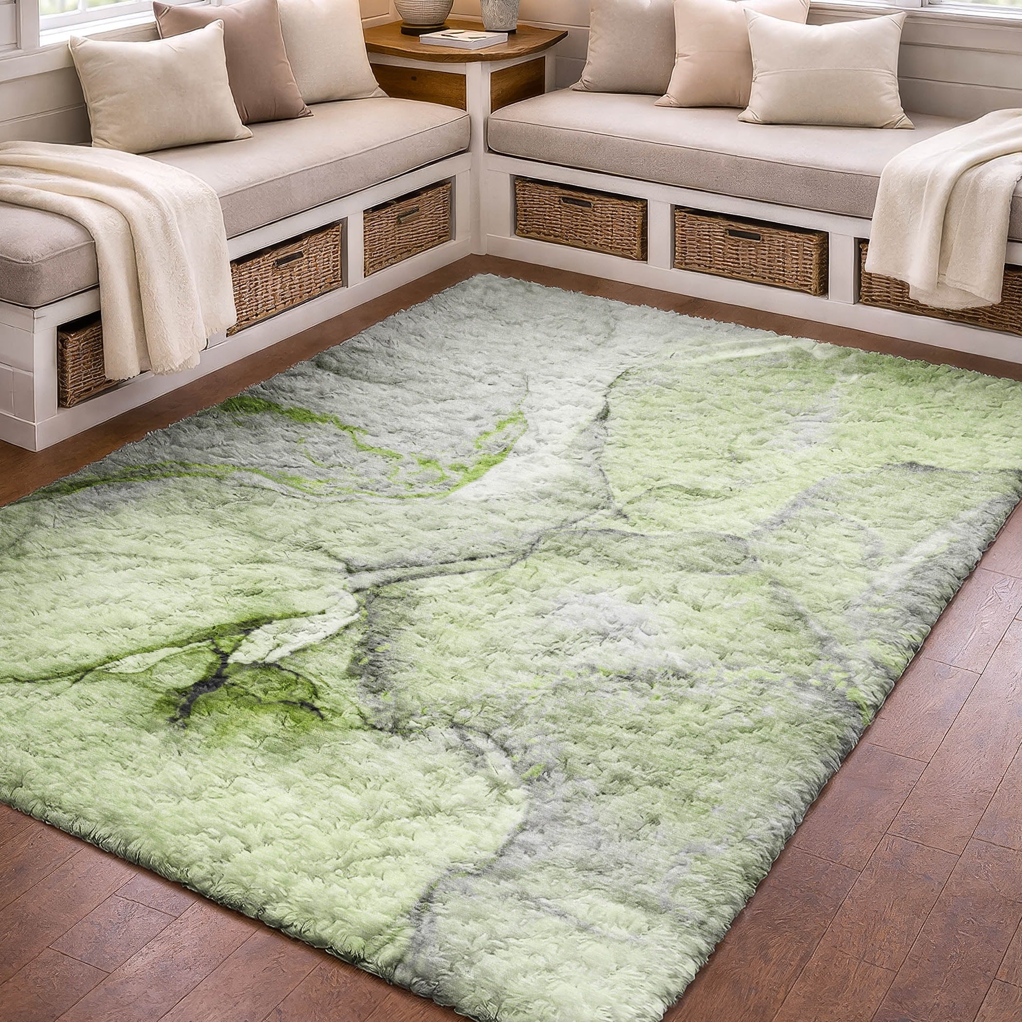 Premium Washable Super Soft Modern Abstract Dream Shag Rug