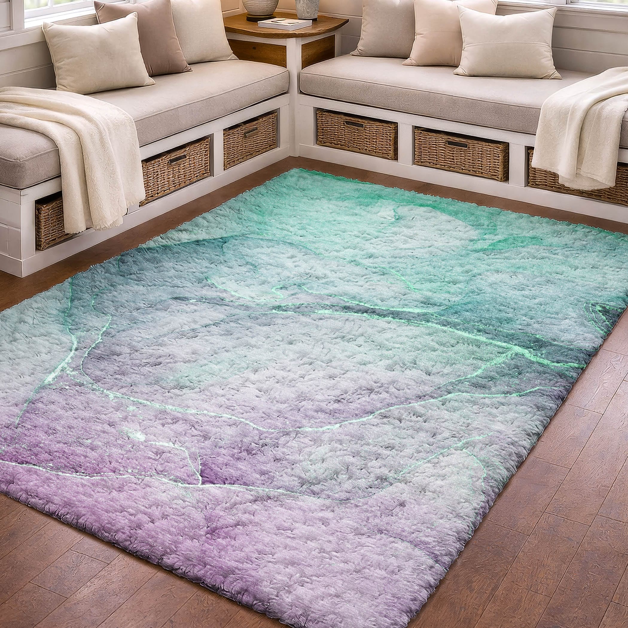 Premium Washable Super Soft Modern Ames Dream Shag Rug