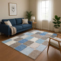 Premium Washable Super Soft Modern Blocks Mayfield Rug