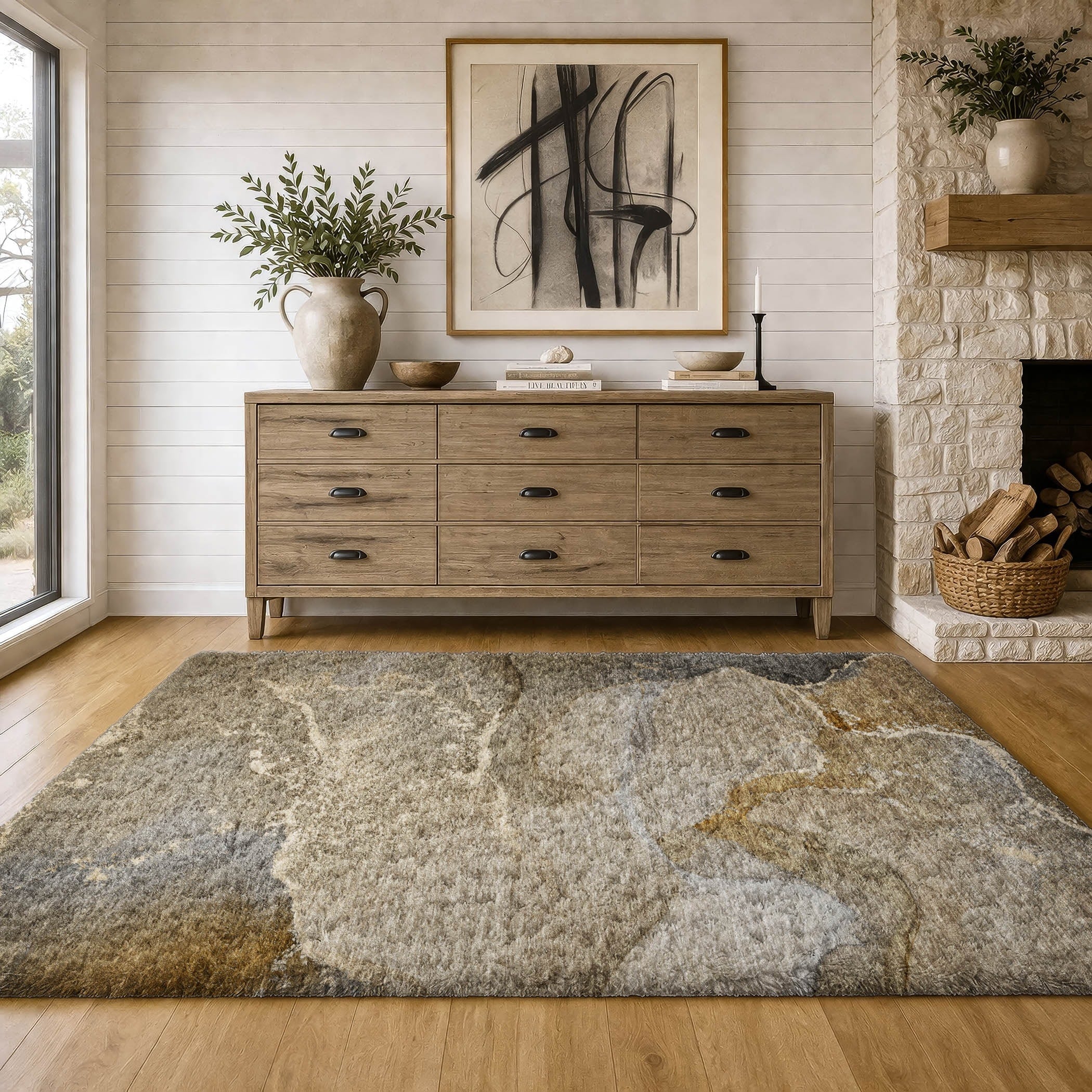 Premium Washable Super Soft Modern Burke Dream Shag Rug
