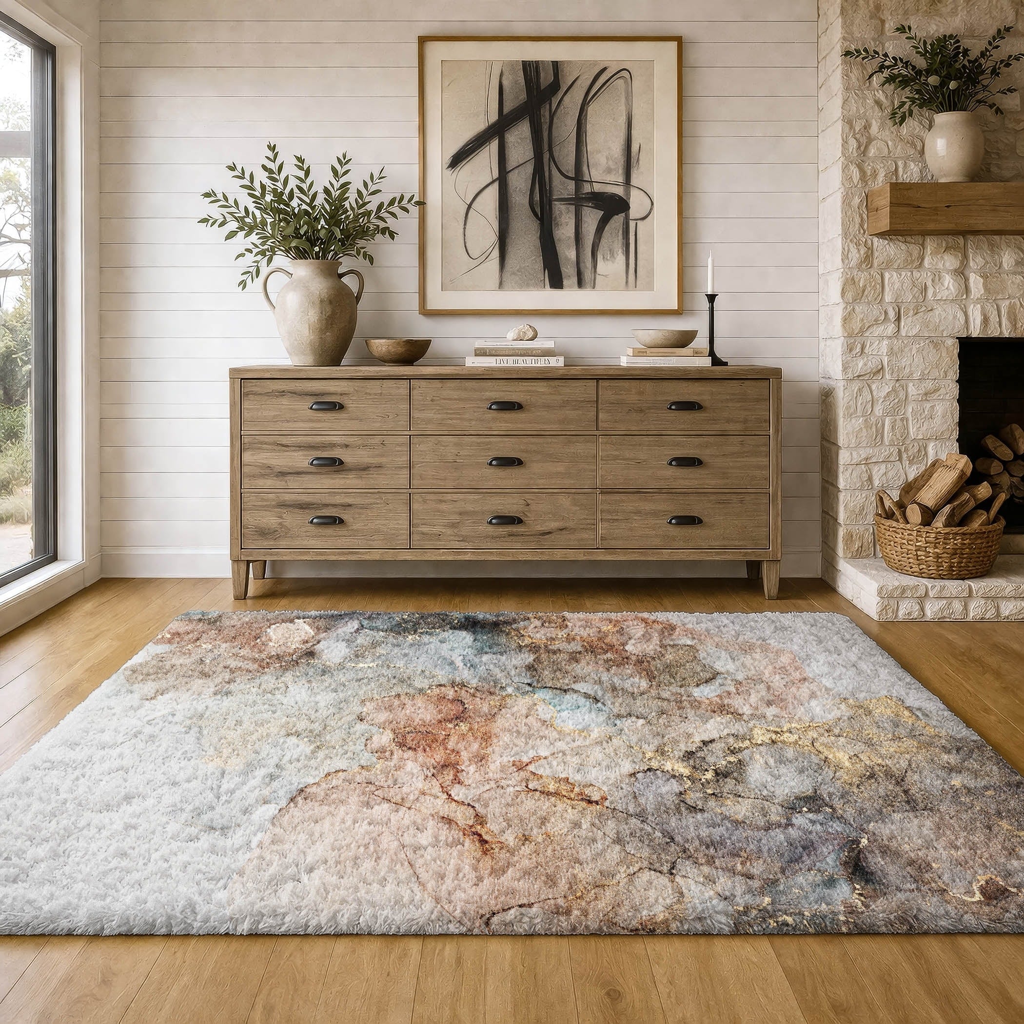 Premium Washable Super Soft Modern Castile Dream Shag Rug