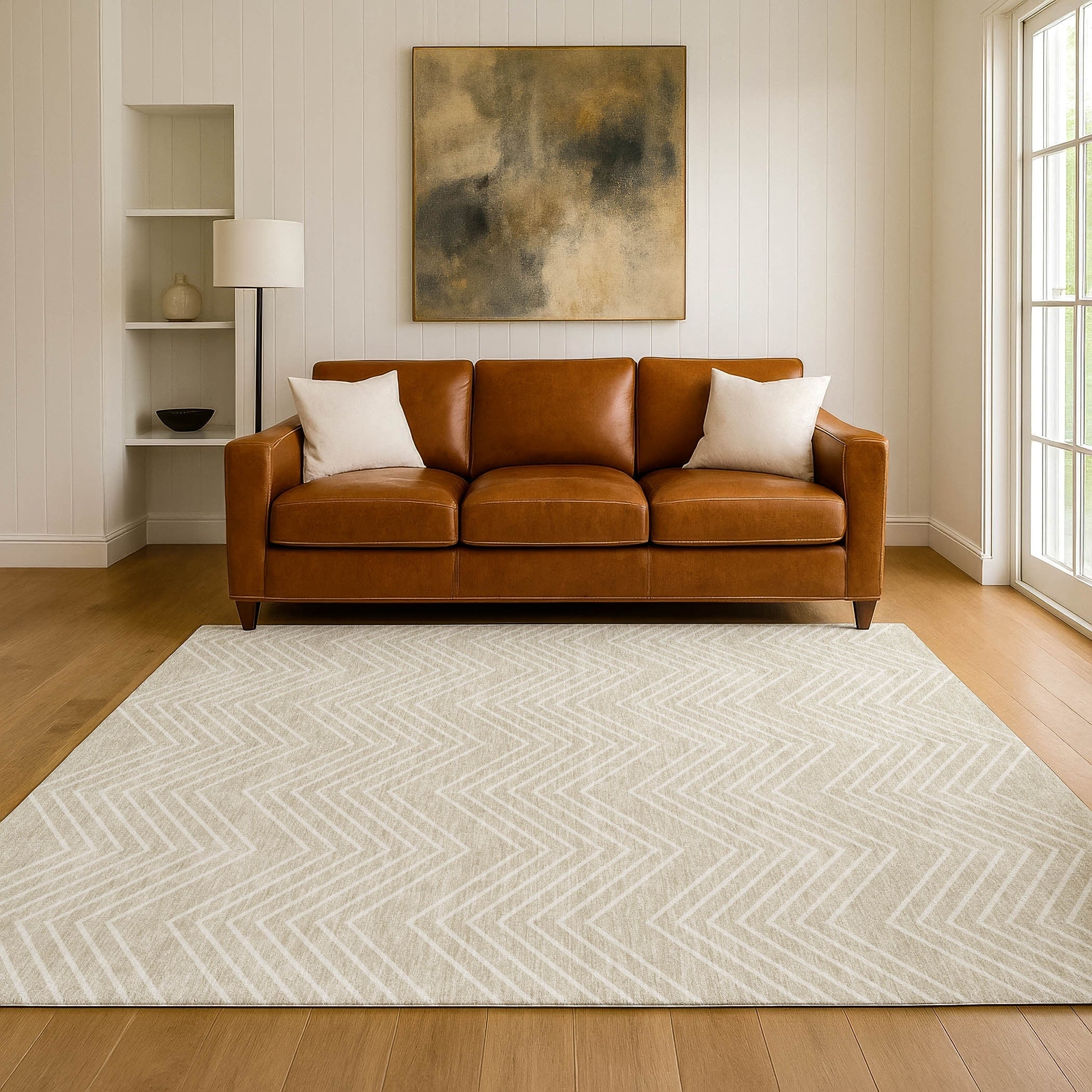 Premium Washable Super Soft Modern Chevron Mayfield Rug