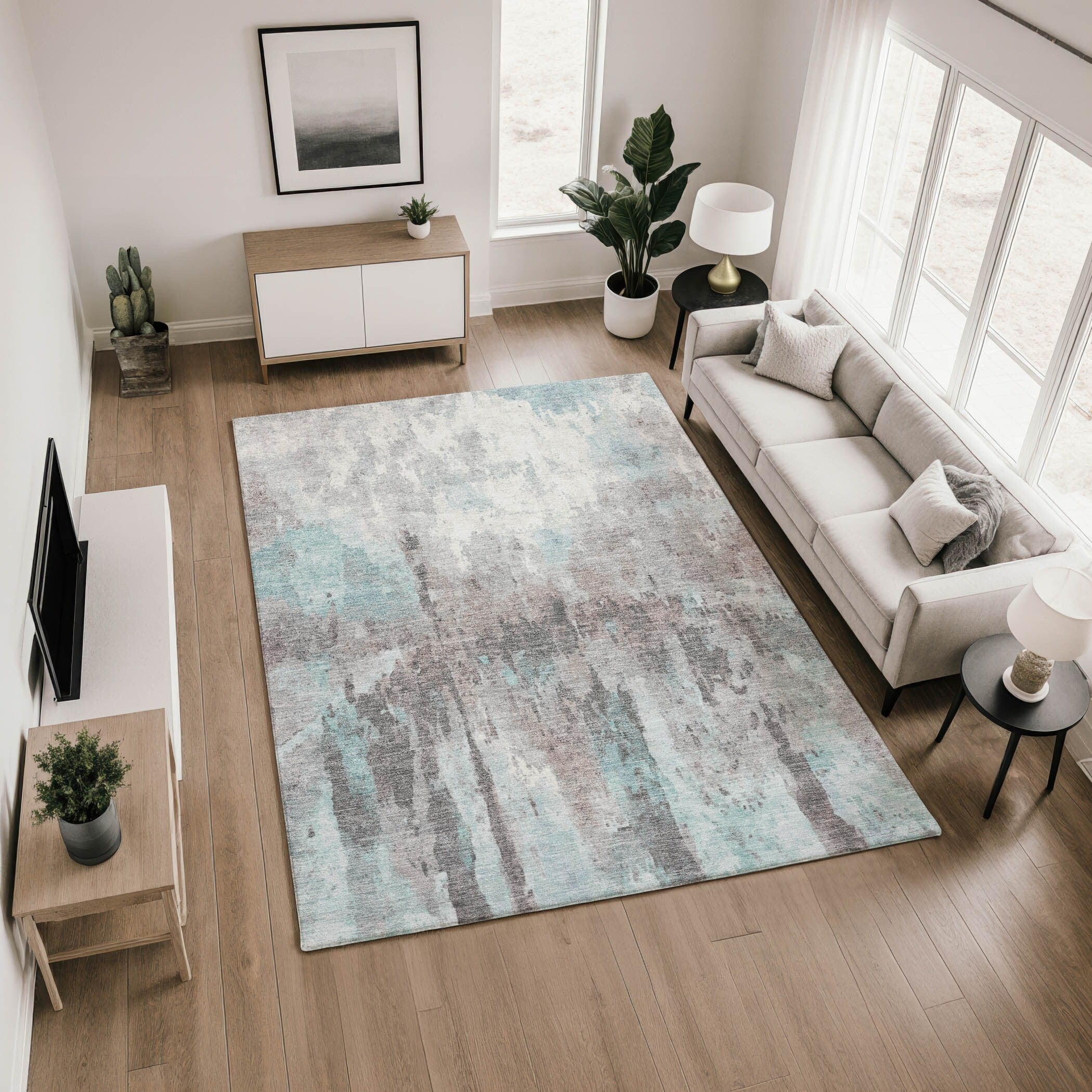 Premium Washable Super Soft Modern City Life Mayfield Rug