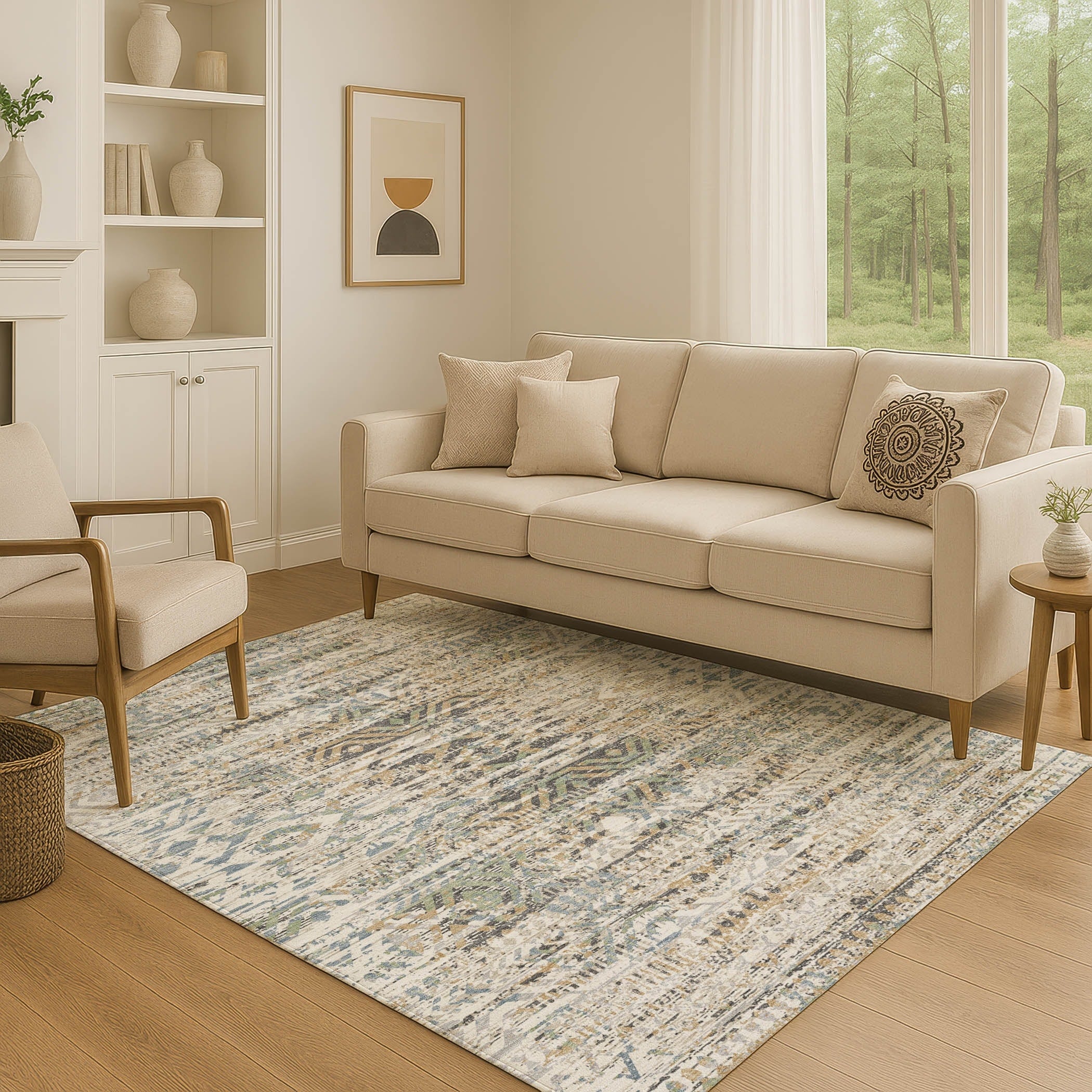 Premium Washable Super Soft Modern Global Mayfield Rug