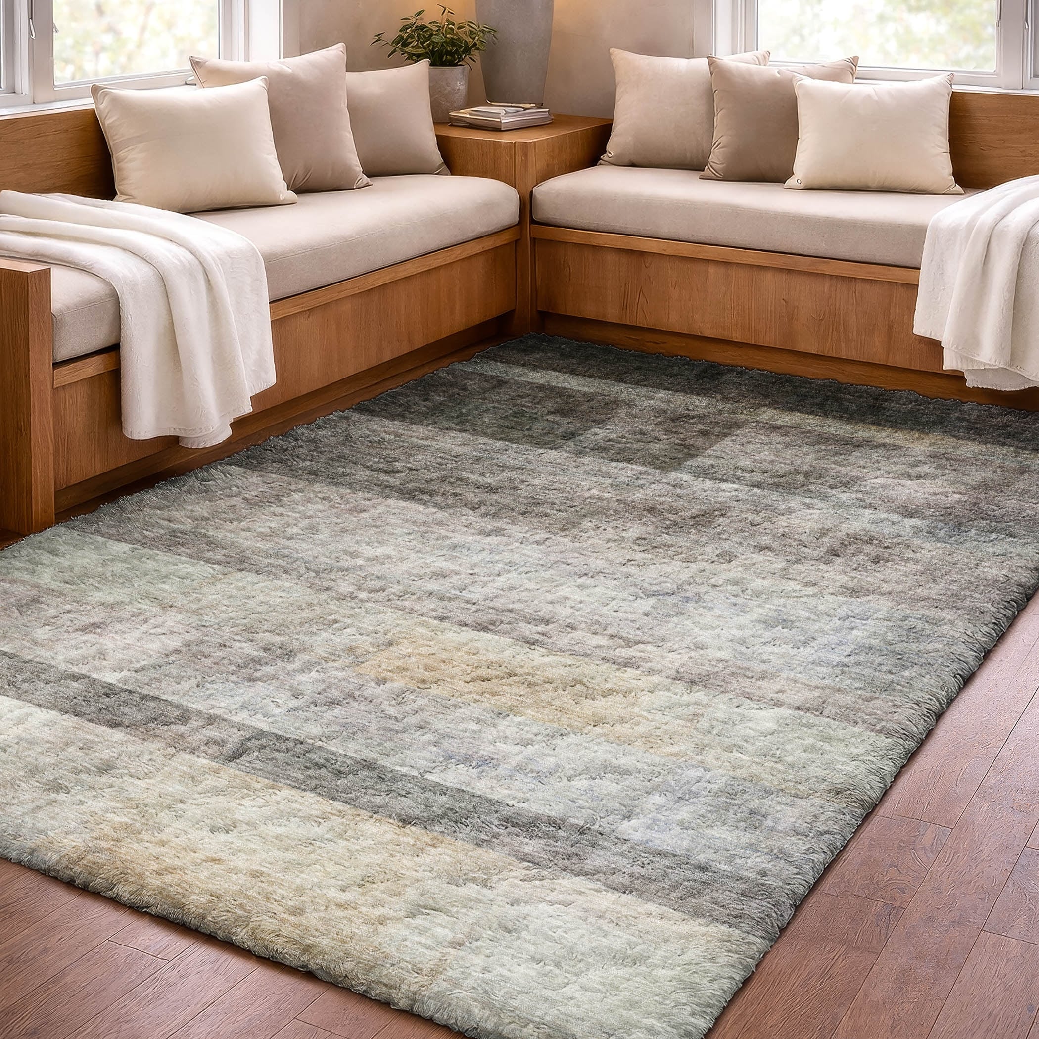 Premium Washable Super Soft Modern Jordan Dream Shag Rug