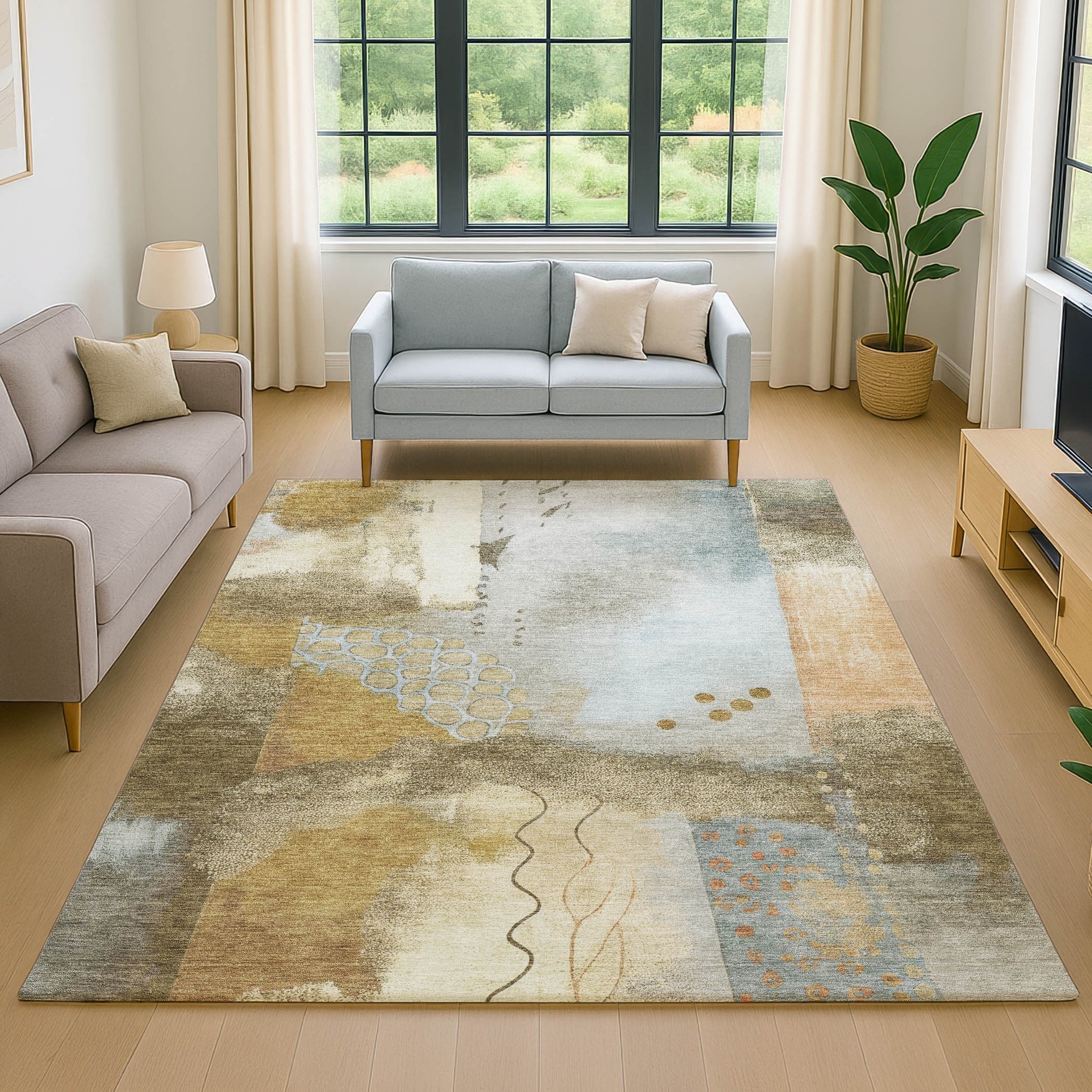 Premium Washable Super Soft Modern Melrose Mayfield Rug