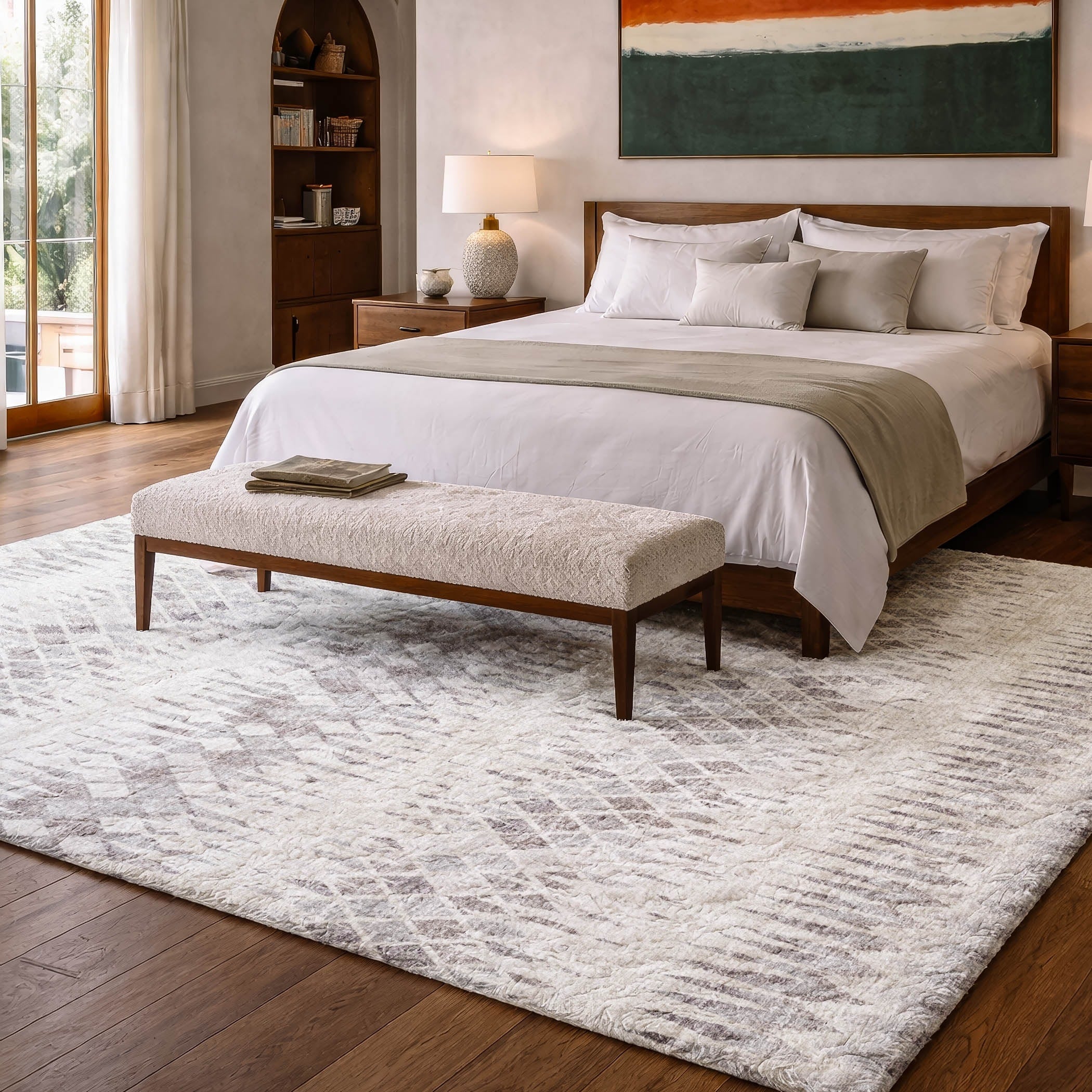 Premium Washable Super Soft Modern Mosaic Dream Shag