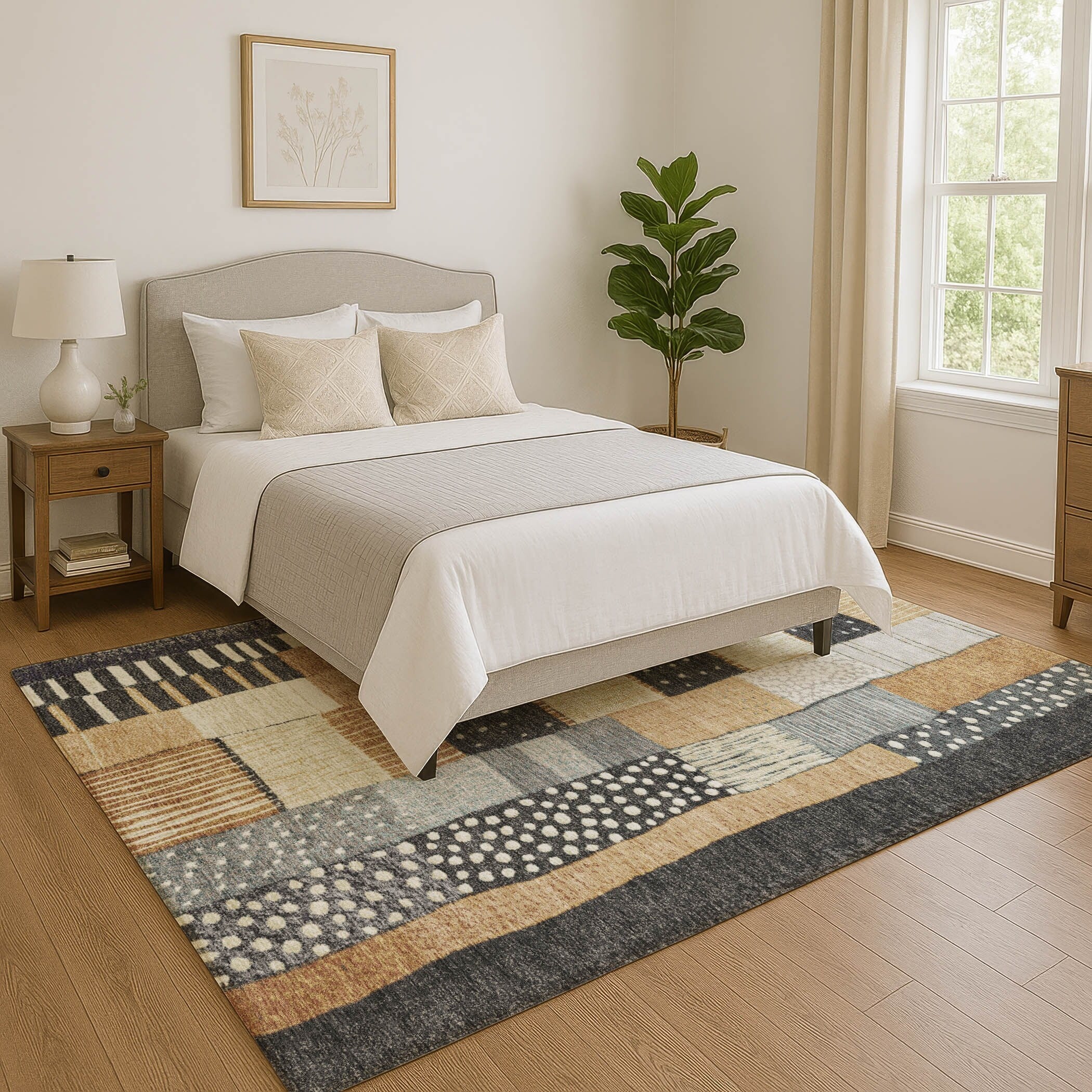 Premium Washable Super Soft Modern Patchwork Mayfield Rug