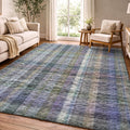 Premium Washable Super Soft Modern Plaid Dream Shag Rug