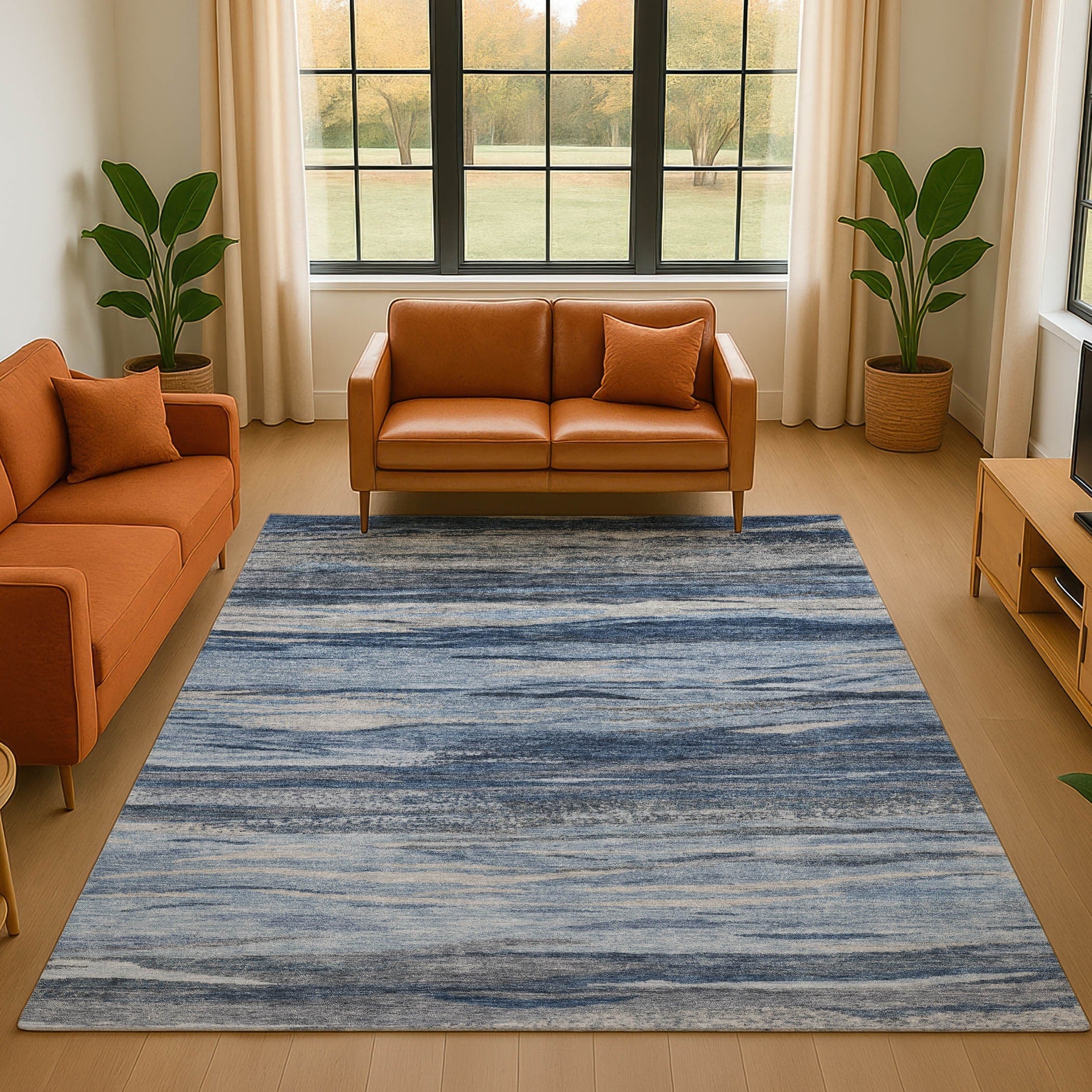 Premium Washable Super Soft Modern Stripes Mayfield Rug