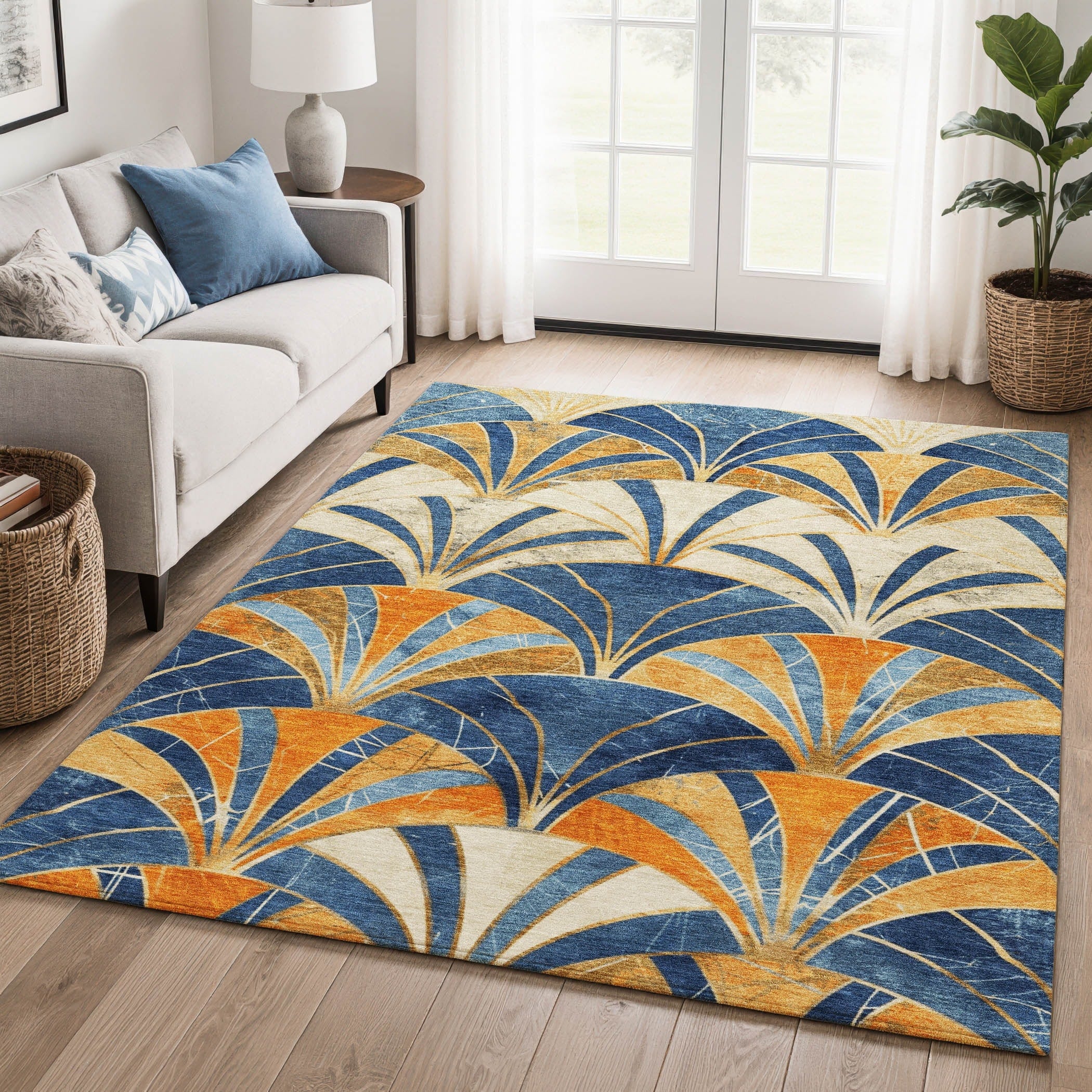 Premium Washable Super Soft Mosaic Contemporary Mayfield Rug