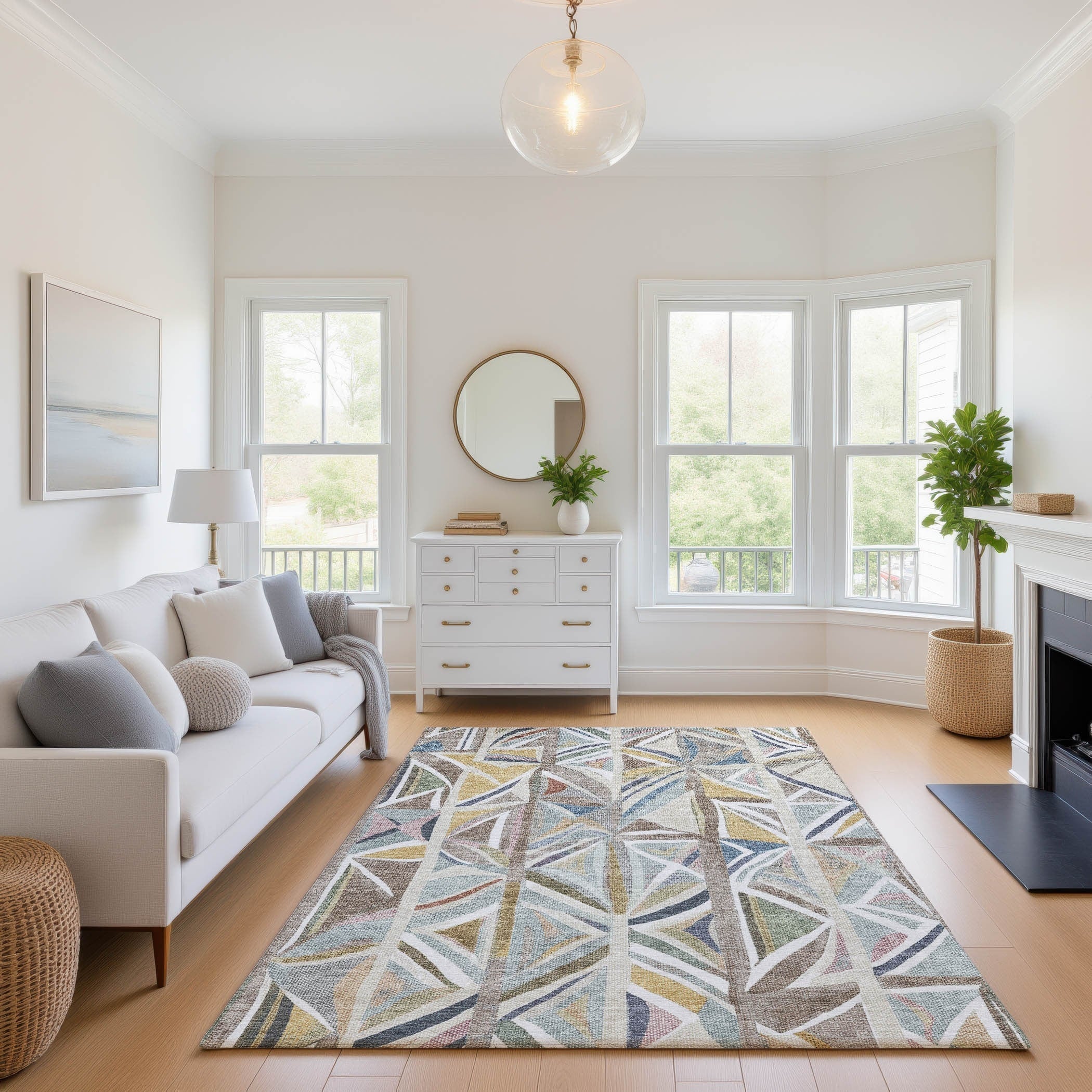 Premium Washable Super Soft Mosaic Olean Mayfield Rug