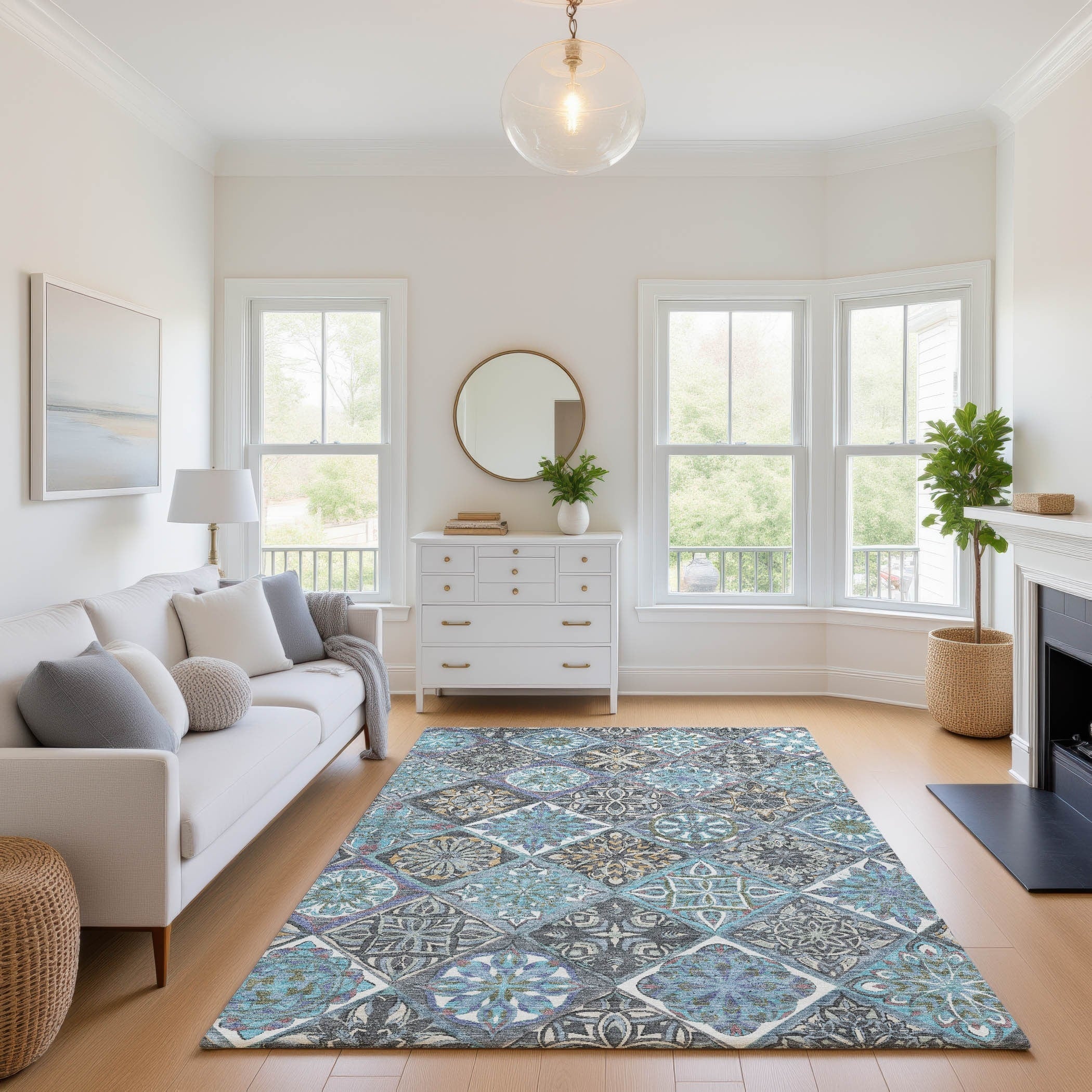 Premium Washable Super Soft Mosaic Oriskany Mayfield Rug
