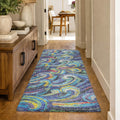 Premium Washable Super Soft Mosaic Waves Dream Shag Rug