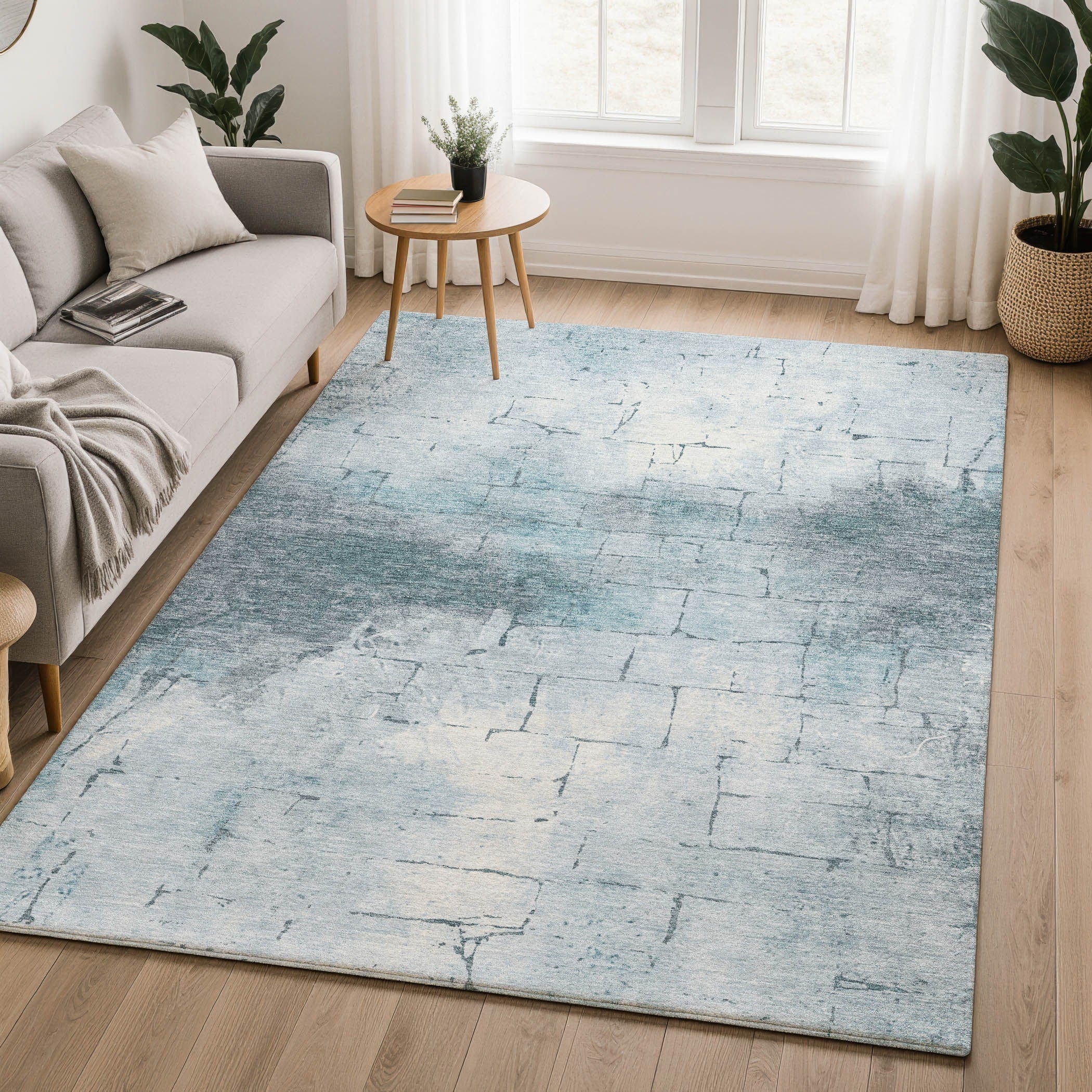 Premium Washable Super Soft Ombre Crackle Mayfield Rug