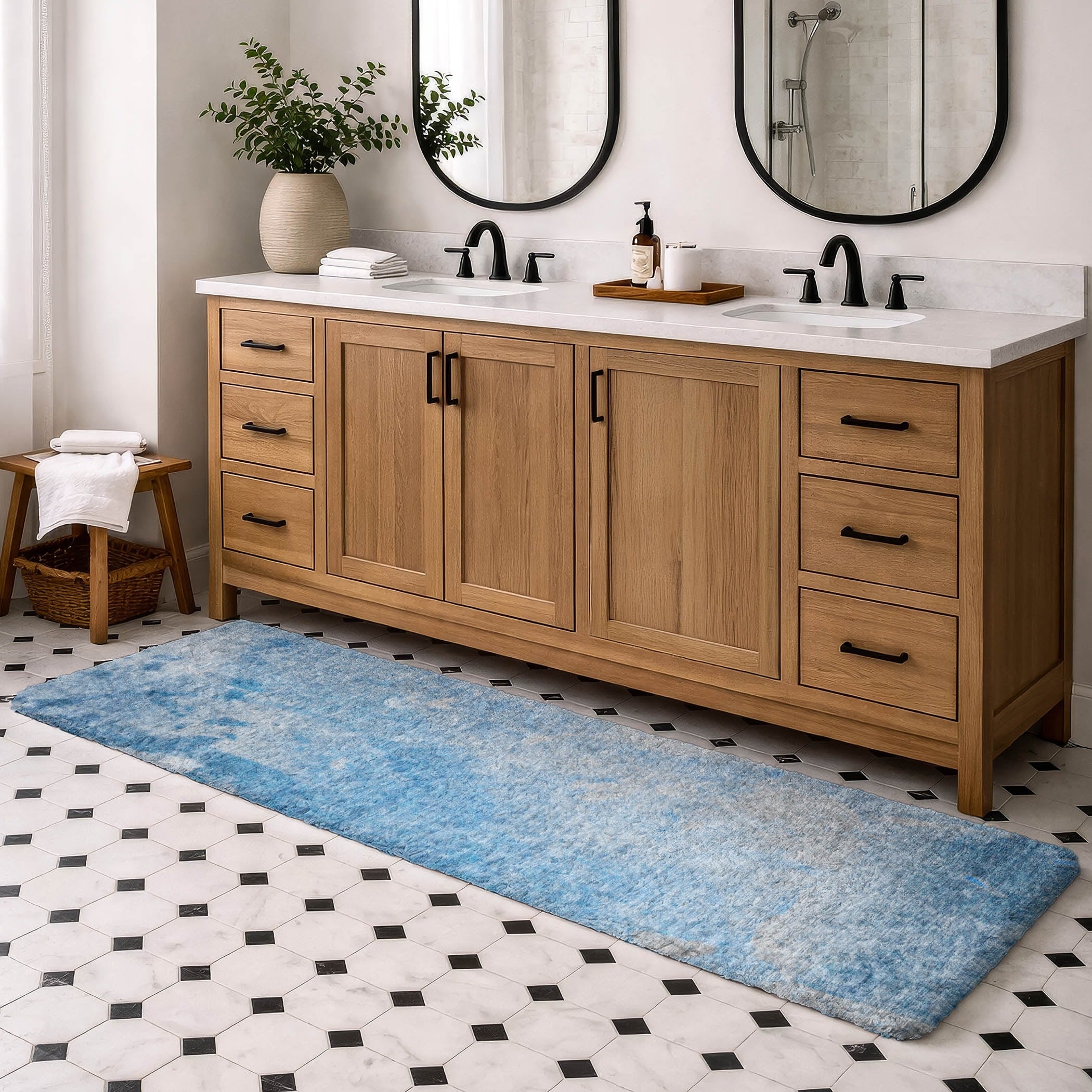 Premium Washable Super Soft Ombre Hornell Dream Shag Rug