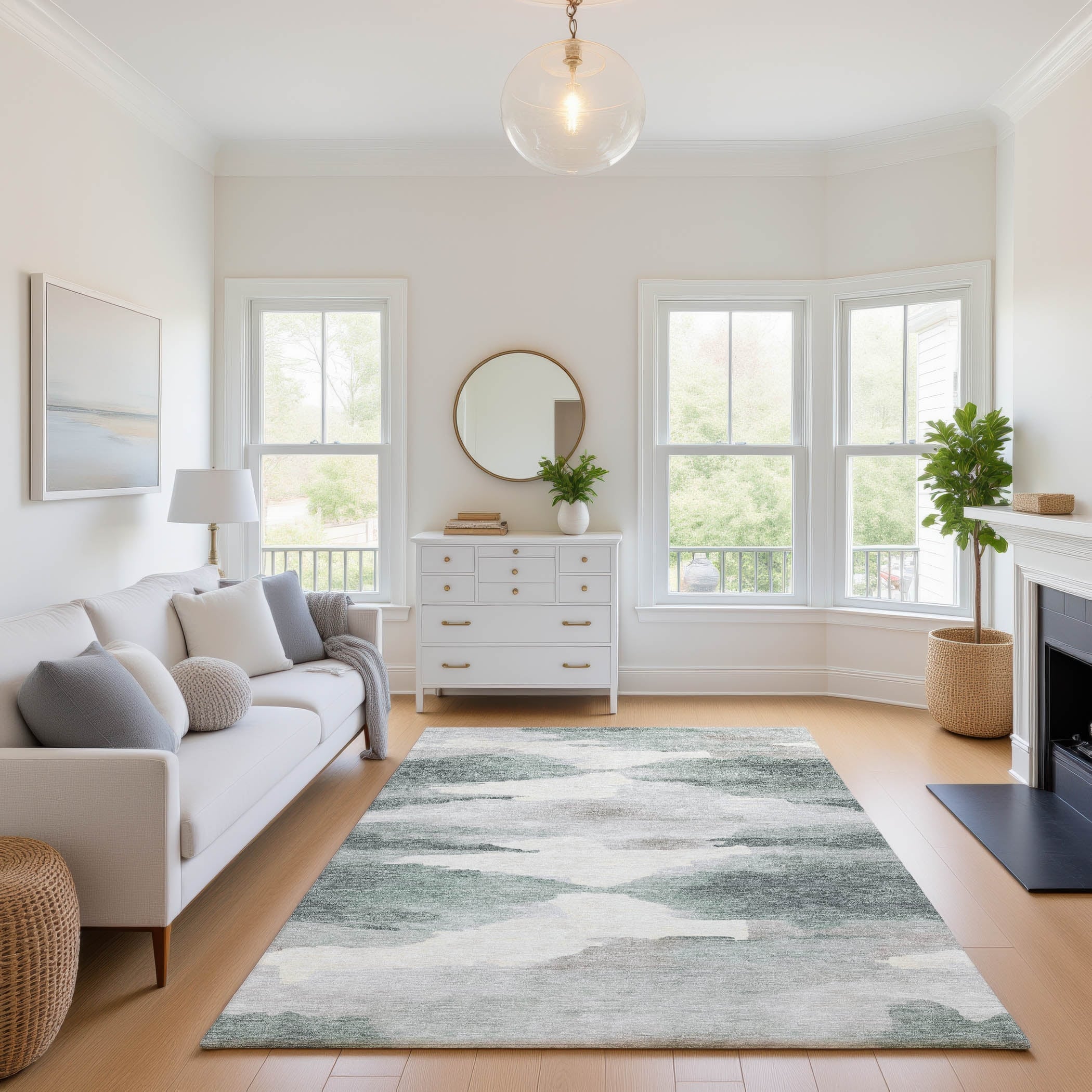 Premium Washable Super Soft Palmrya Landscape Mayfield Rug