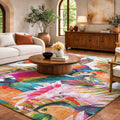 Premium Washable Super Soft Parrot Jungle Dream Shag Rug