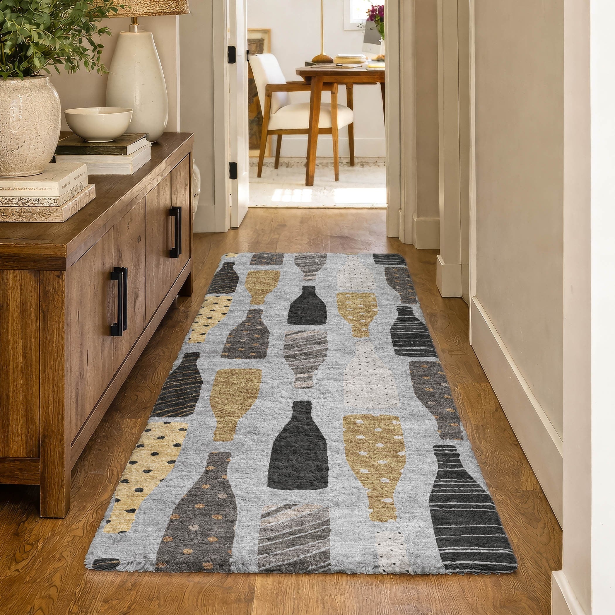 Premium Washable Super Soft Party Bottle Dream Shag Rug