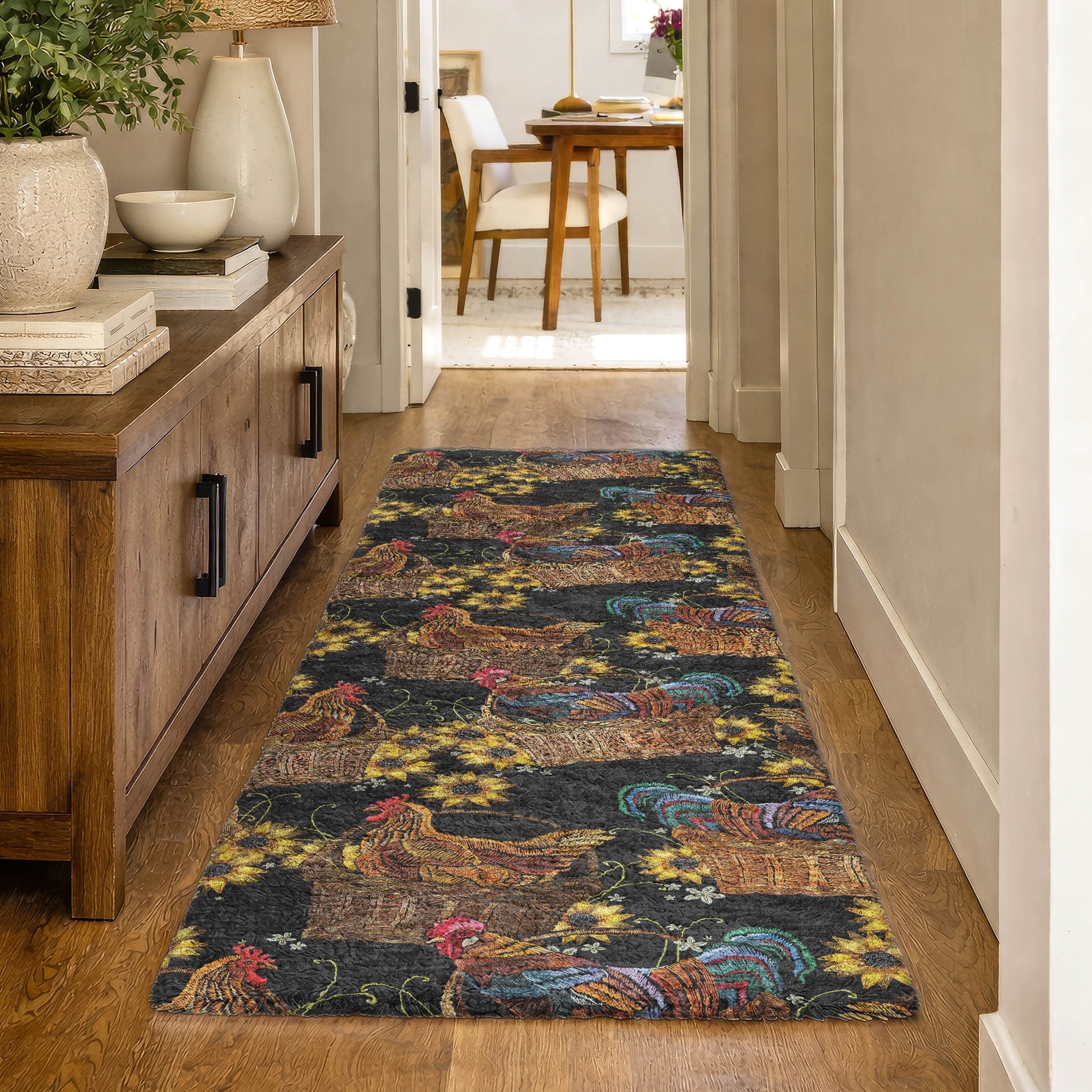Premium Washable Super Soft Rooster Dream Shag Rug