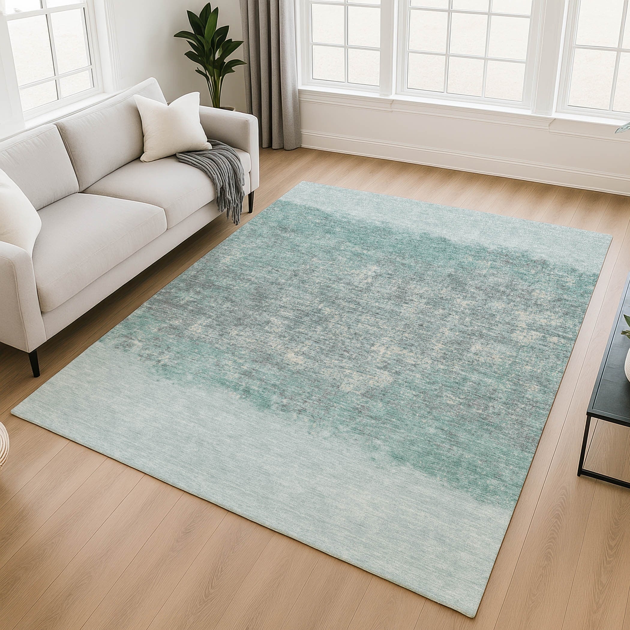 Premium Washable Super Soft Solid Ombre Mayfield Rug