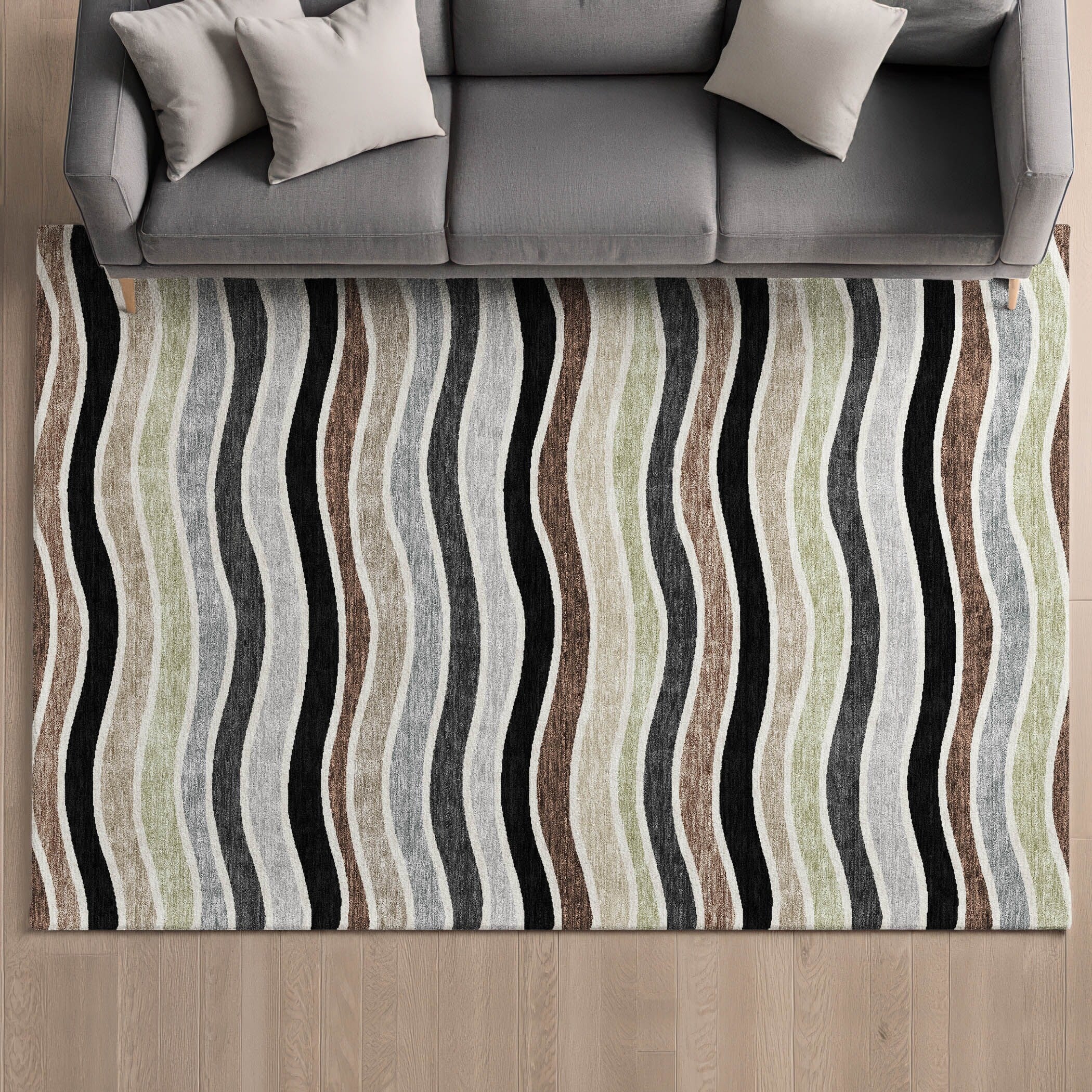 Premium Washable Super Soft Stripe Crosby Mayfield Rug