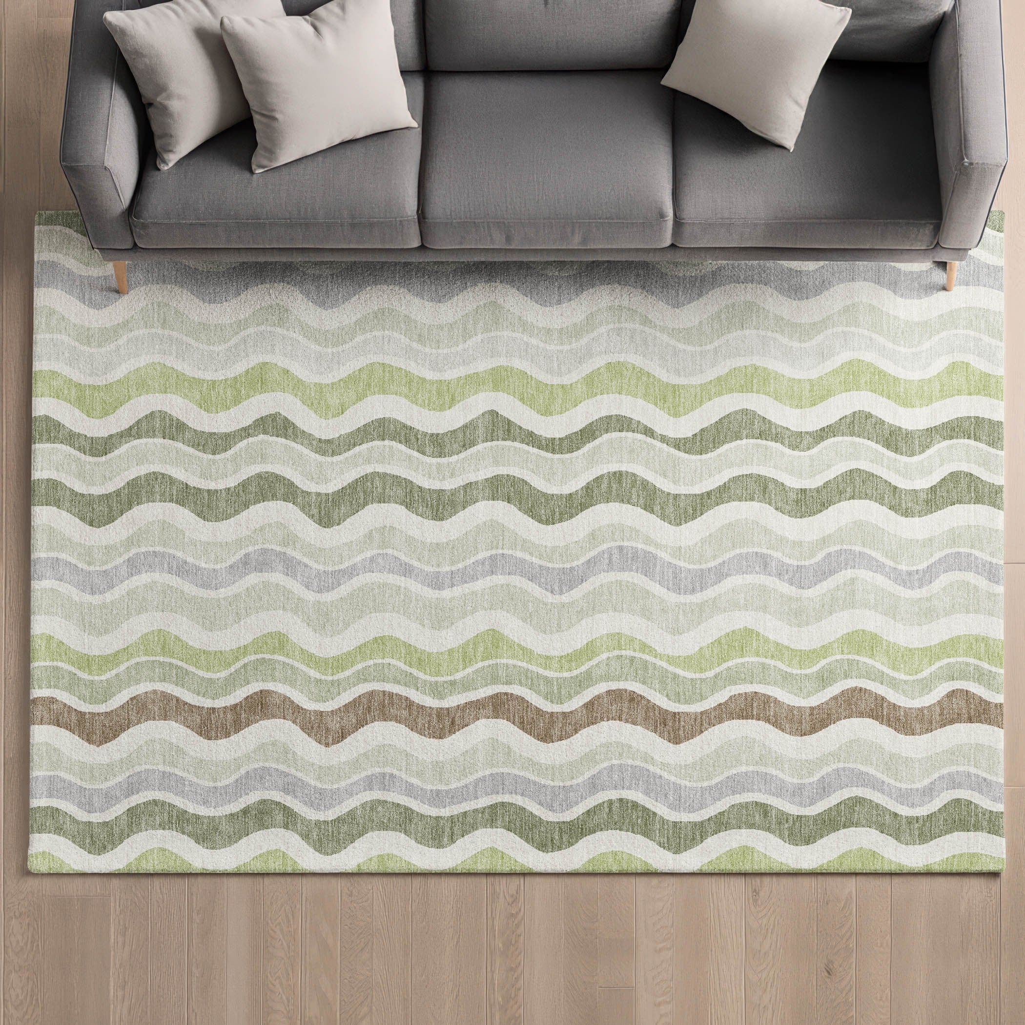 Premium Washable Super Soft Stripe Melstone Mayfield Rug