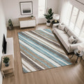 Premium Washable Super Soft Stripe Nelliston Mayfield Rug