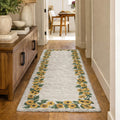 Premium Washable Super Soft Sunflower Border Dream Shag Rug