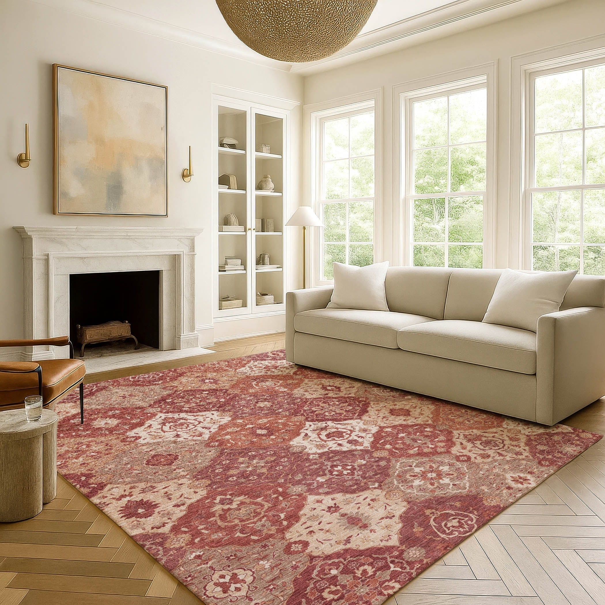 Premium Washable Super Soft Traditional Cascade Mayfield Rug