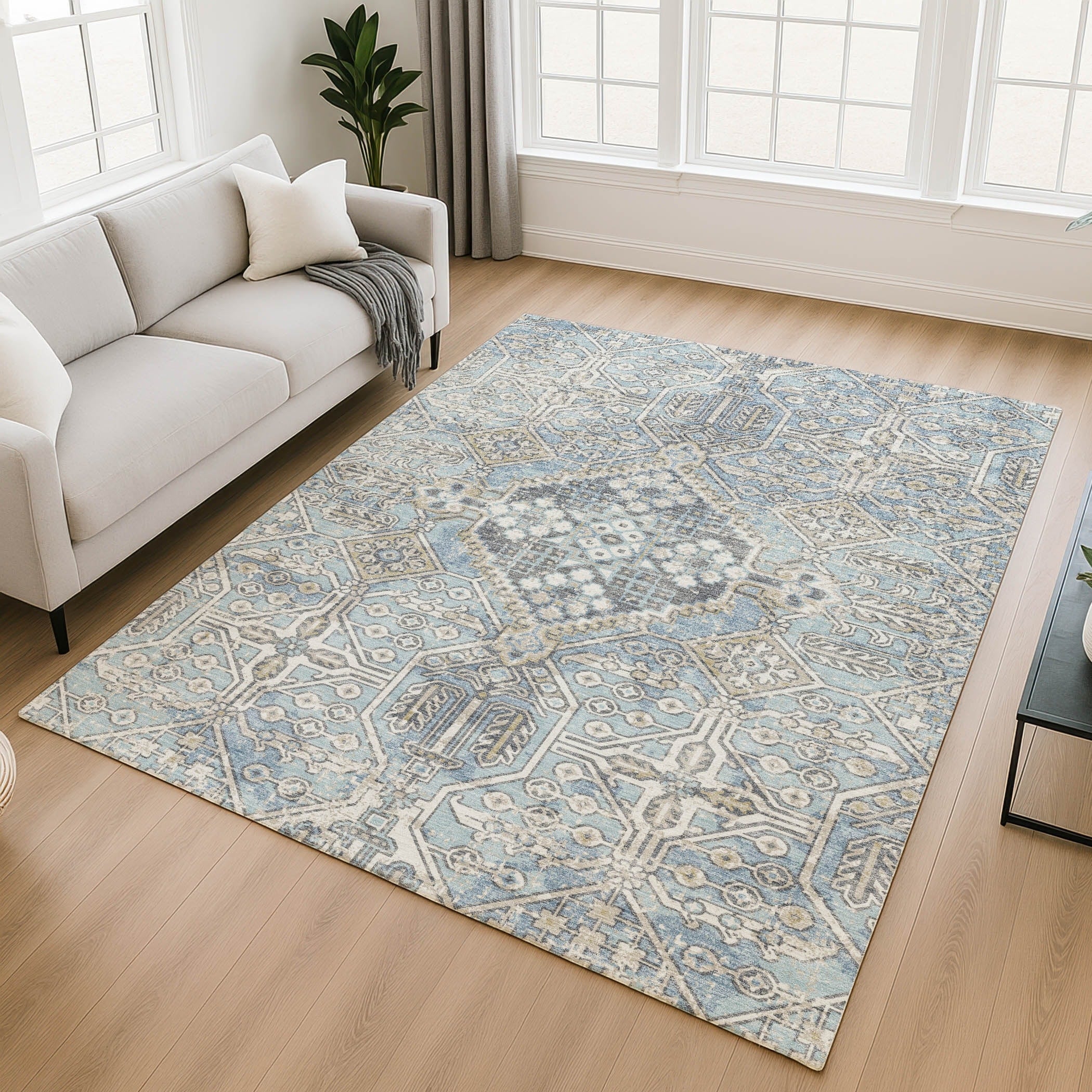Premium Washable Super Soft Traditional Courtland Mayfield Rug