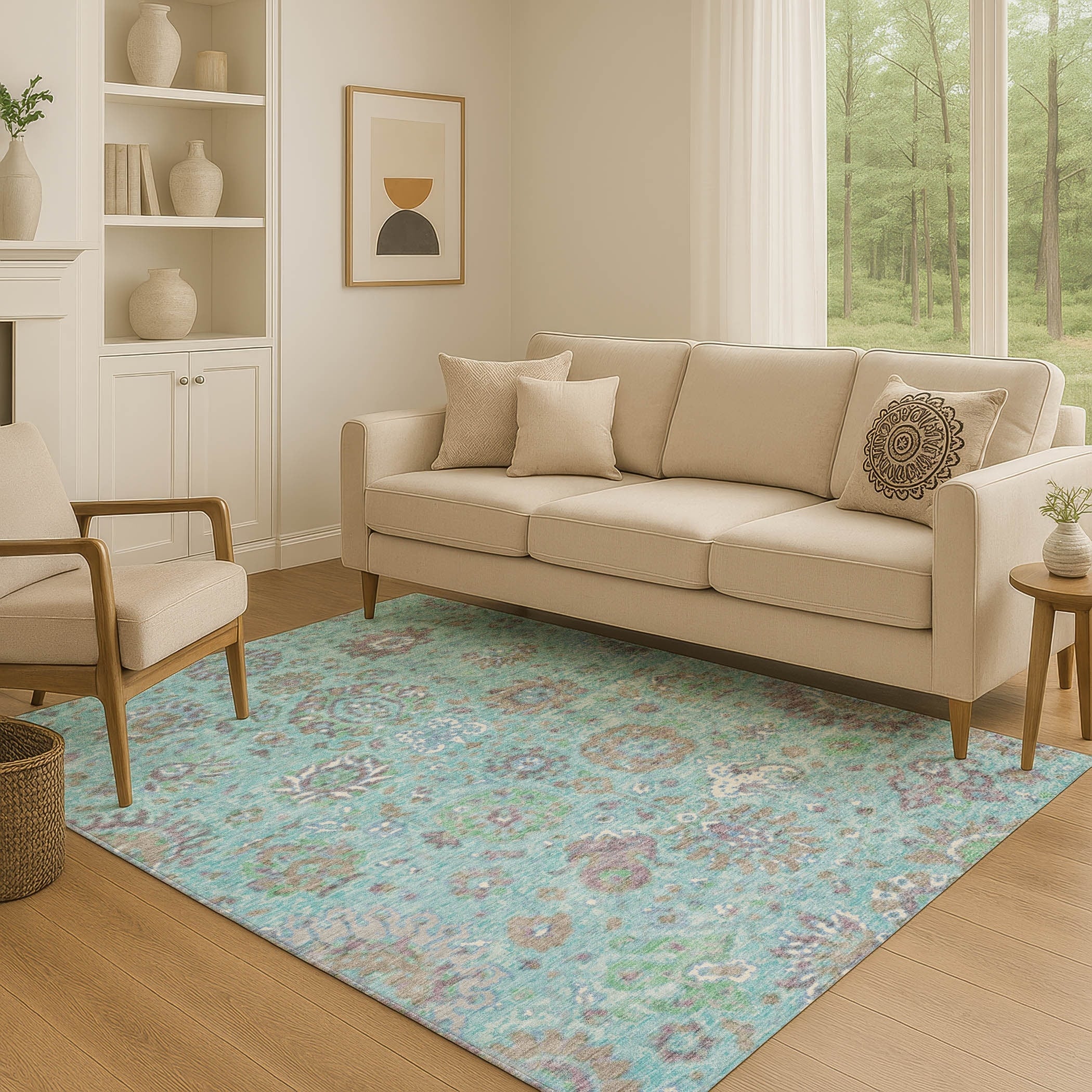 Premium Washable Super Soft Traditional Global Mayfield Rug