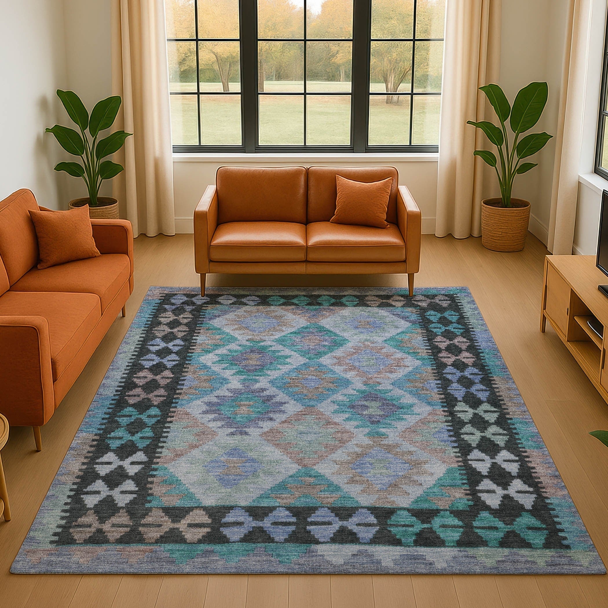 Premium Washable Super Soft Traditional Global Mayfield Rug
