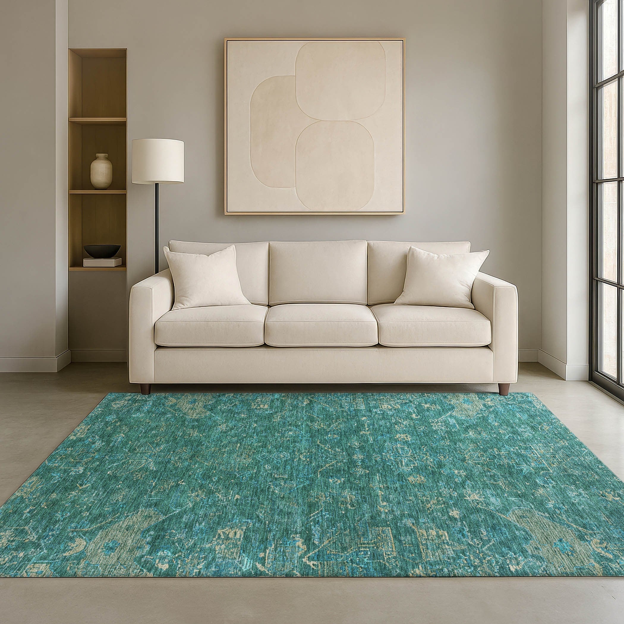 Premium Washable Super Soft Traditional Hazen Mayfield Rug