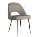 Presley Black Finish Beige Fabric Dining Chairs Set Of 2 By Inspire Q Modern