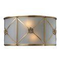Preston 6.5 High 2 Light Sconce Brushed Brass 6.5 Inch Tall