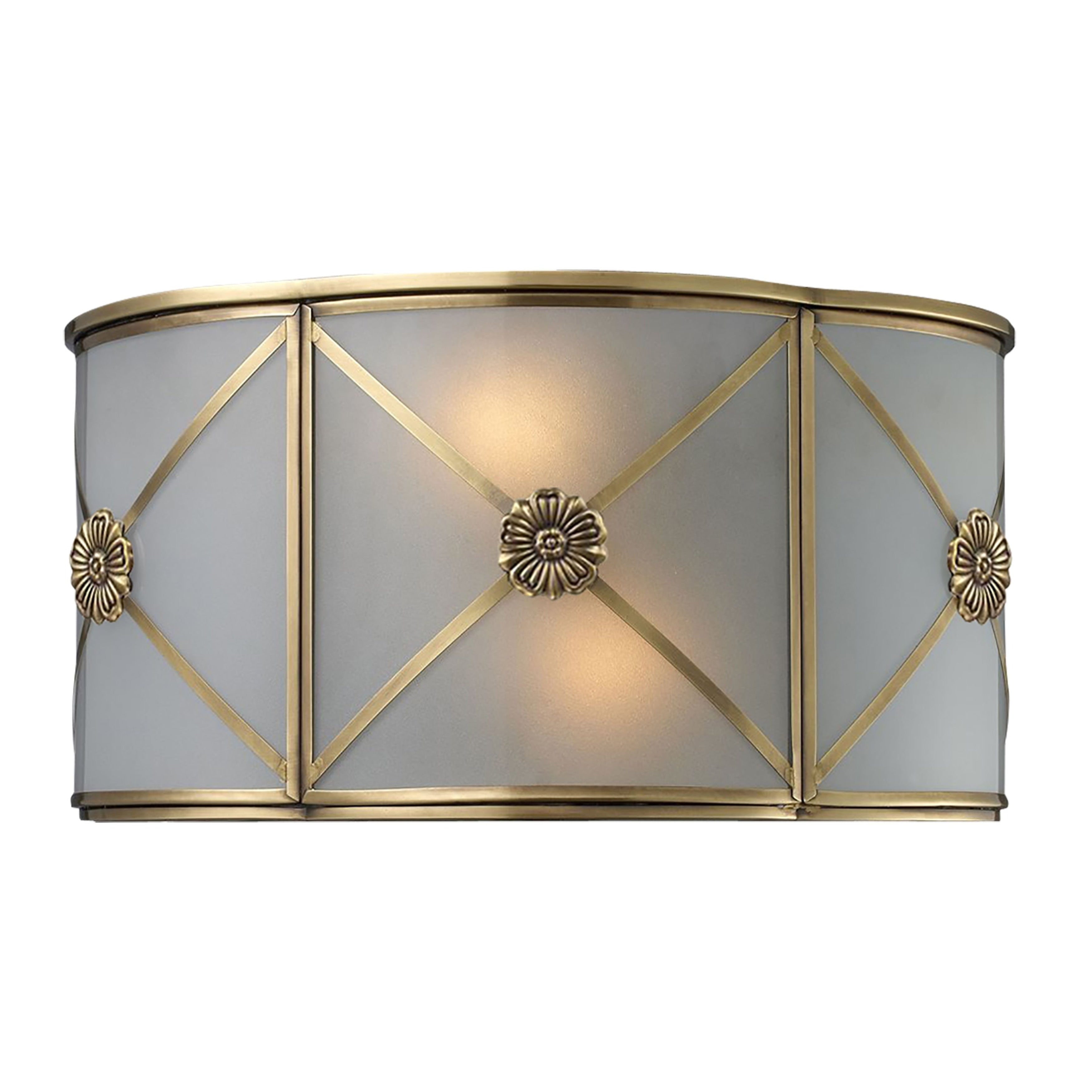 Preston 6.5 High 2 Light Sconce Brushed Brass 6.5 Inch Tall