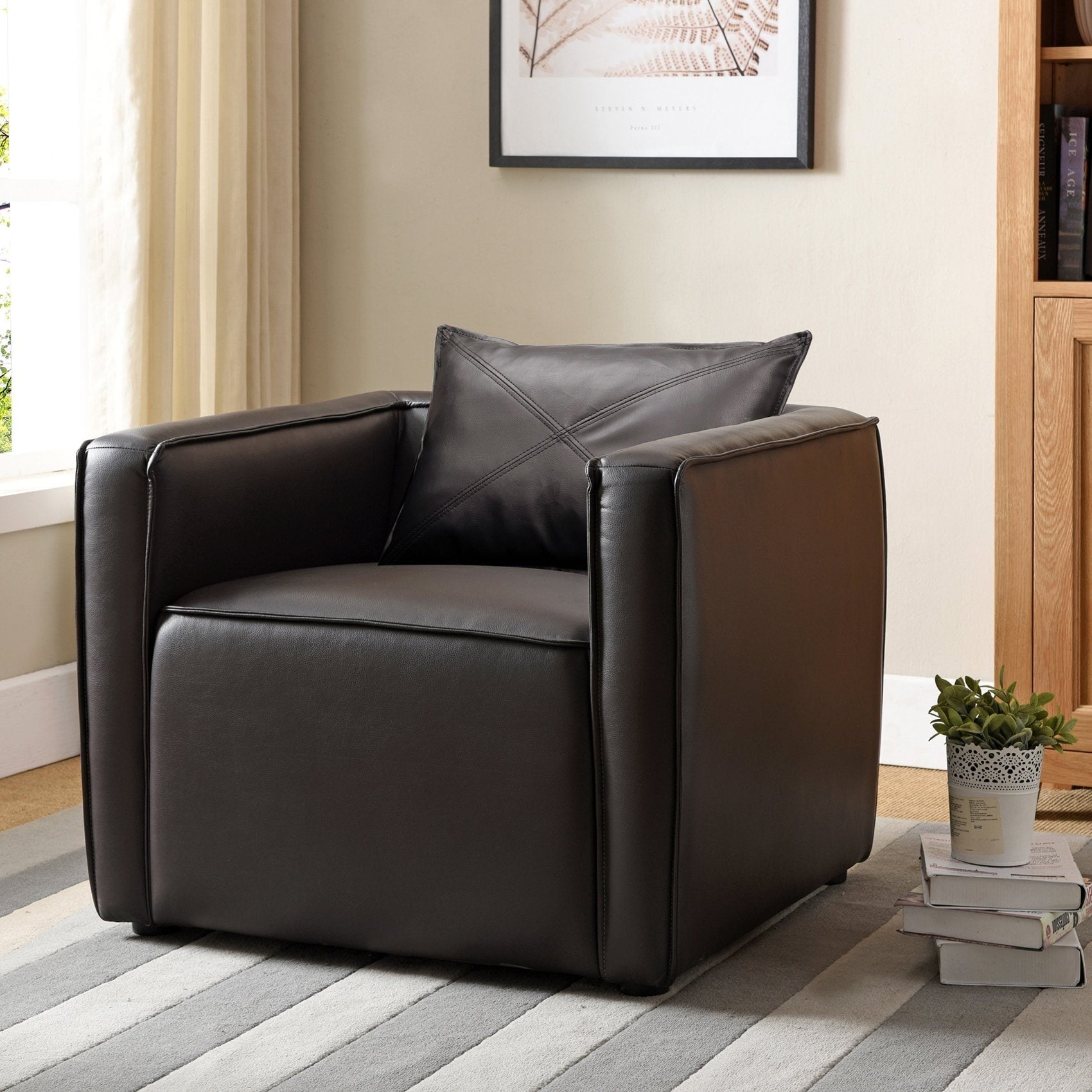 Furniture Of America Preston Breathable Leatherette Accent Chair