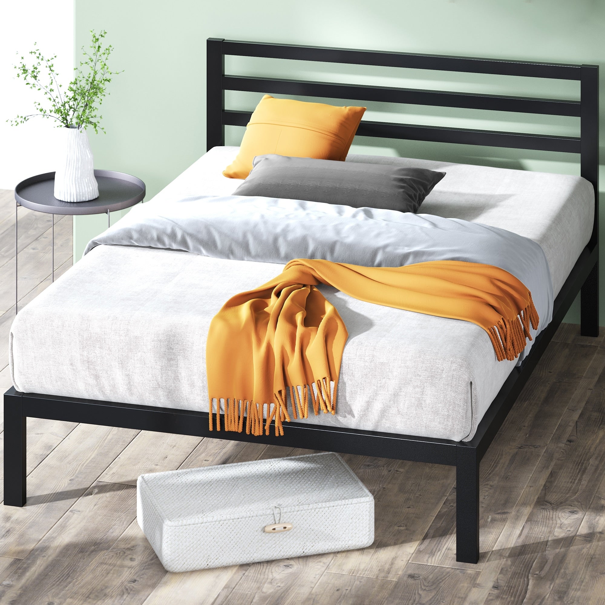 Priage By Zinus Platform 1500H Bed Frame With Headboard