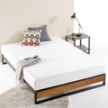 Priage By Zinus Ironline 10 Inch Metal And Wood Platforma Bed Wood Slat Support