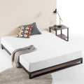 Priage By Zinus 6 Inch Grey Wash Wood And Metal Platforma Bed