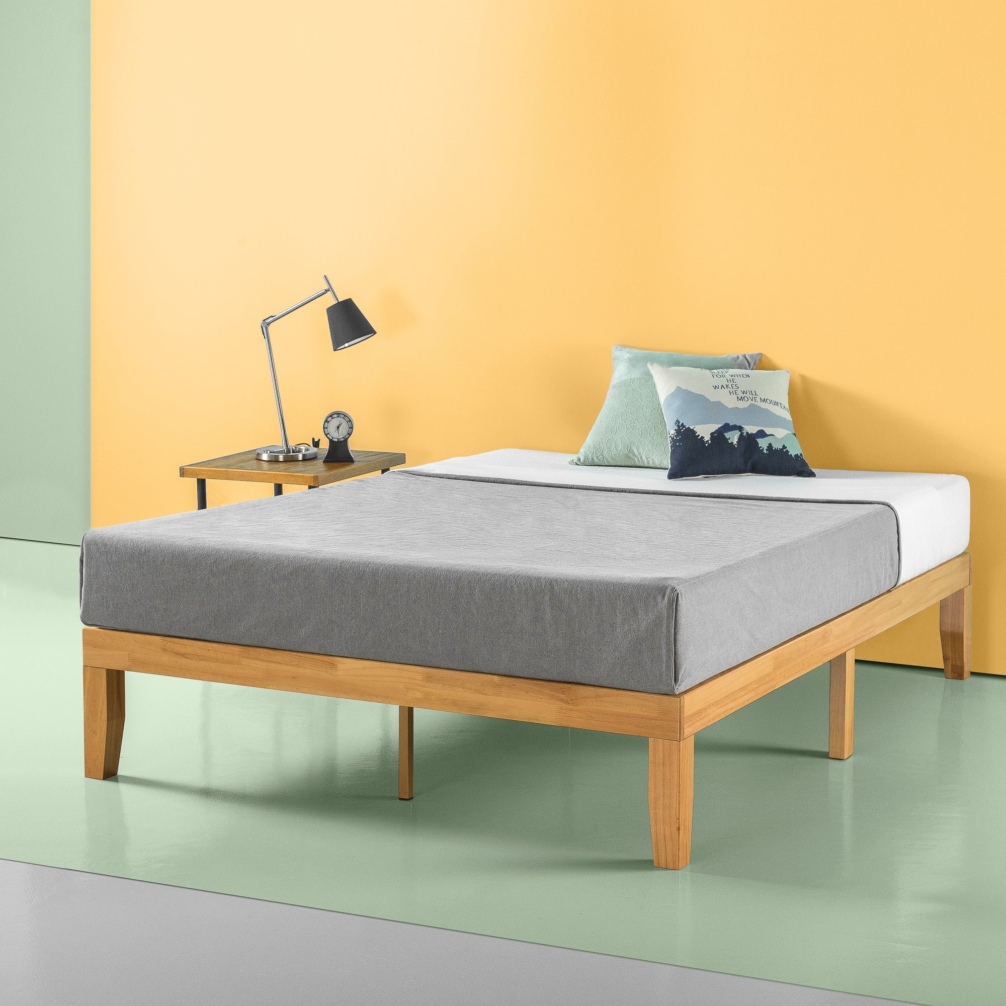 Priage By Zinus Solid Wood Platform Bed Natural