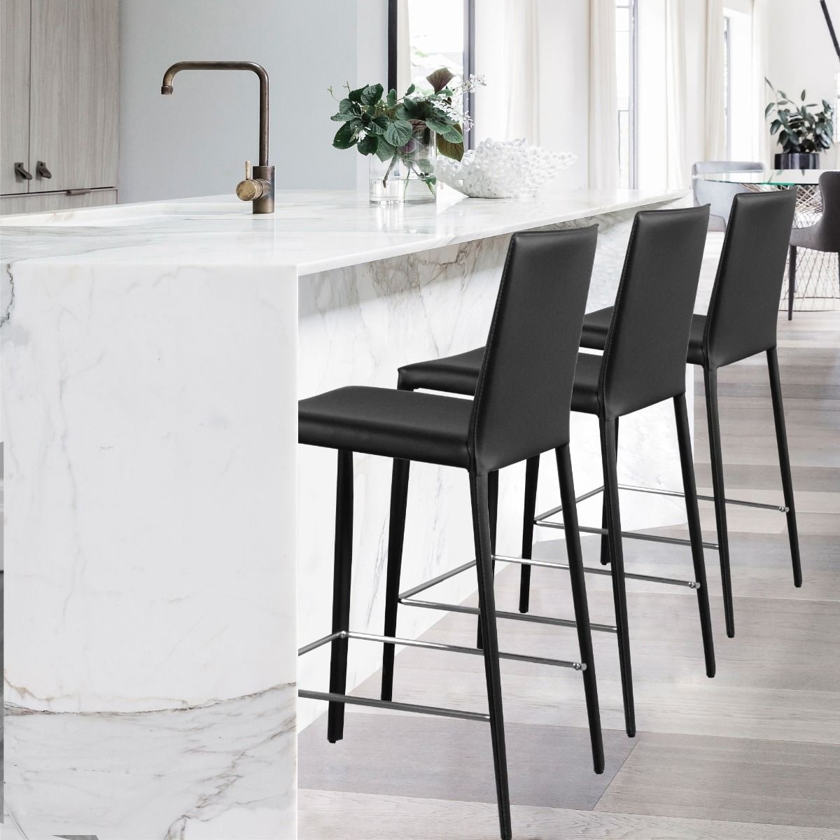 Prima Leather Counter Stool