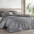 Primal Leopard Coma Inducer Oversized Comforter Silver Black