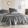 Primal Zebra Coma Inducer Oversized Comforter Silver Black