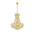Elegant Lighting Gold Royal Cut Crystal Clear Hanging 20 Inch 14 Light Chandelier